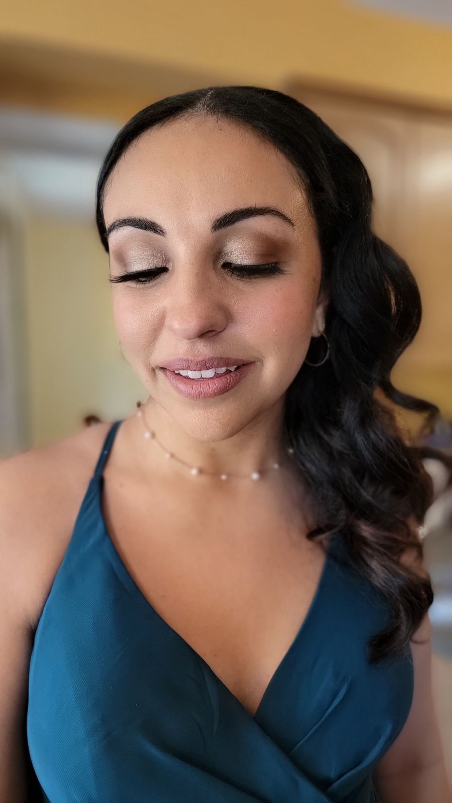 Soft shimmer, eyes closed
